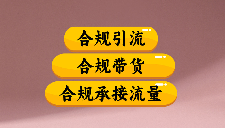 合規引流、合規并且高效地做帶貨、合規承接流量（揭秘）-玖兒的學習筆記
